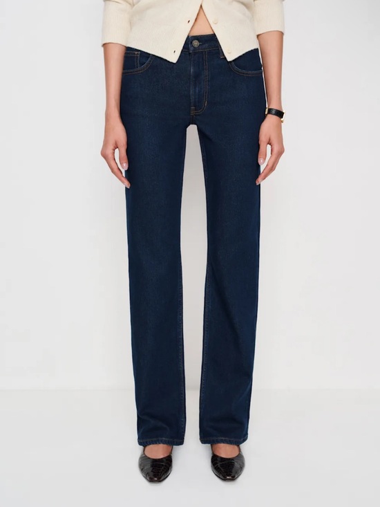Reformation Denim - Reformation Elton Mid Rise Super Stretch Straight Leg Jeans Size 30 $178 MSRP